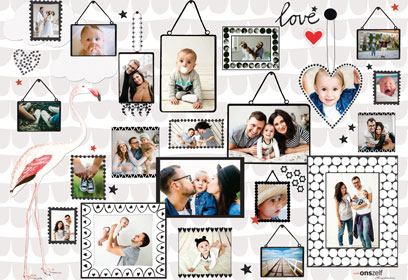Collage mit Babyfotos
