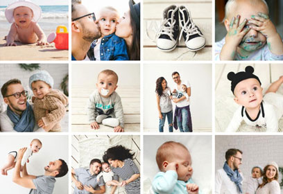 Fotocollage Babyfotos