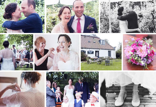 Hochzeitsfoto-Collage
